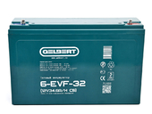 Свинцово-кислотный тяговый гелевый аккумулятор Gelbert 6-EVF-32 (12V34.6A/H C5) - Фото 1